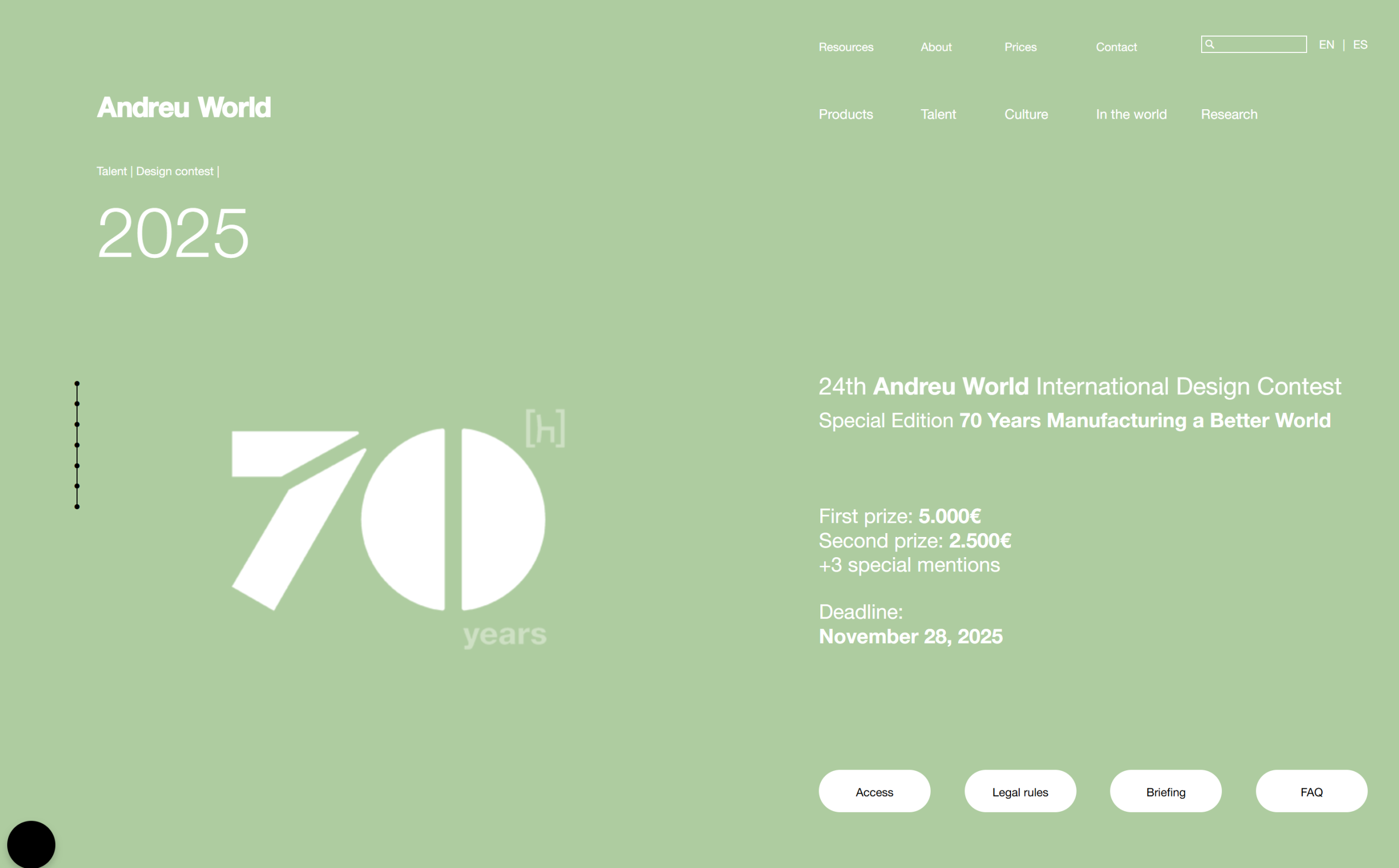 2025 24th Andreu World International Design Contest