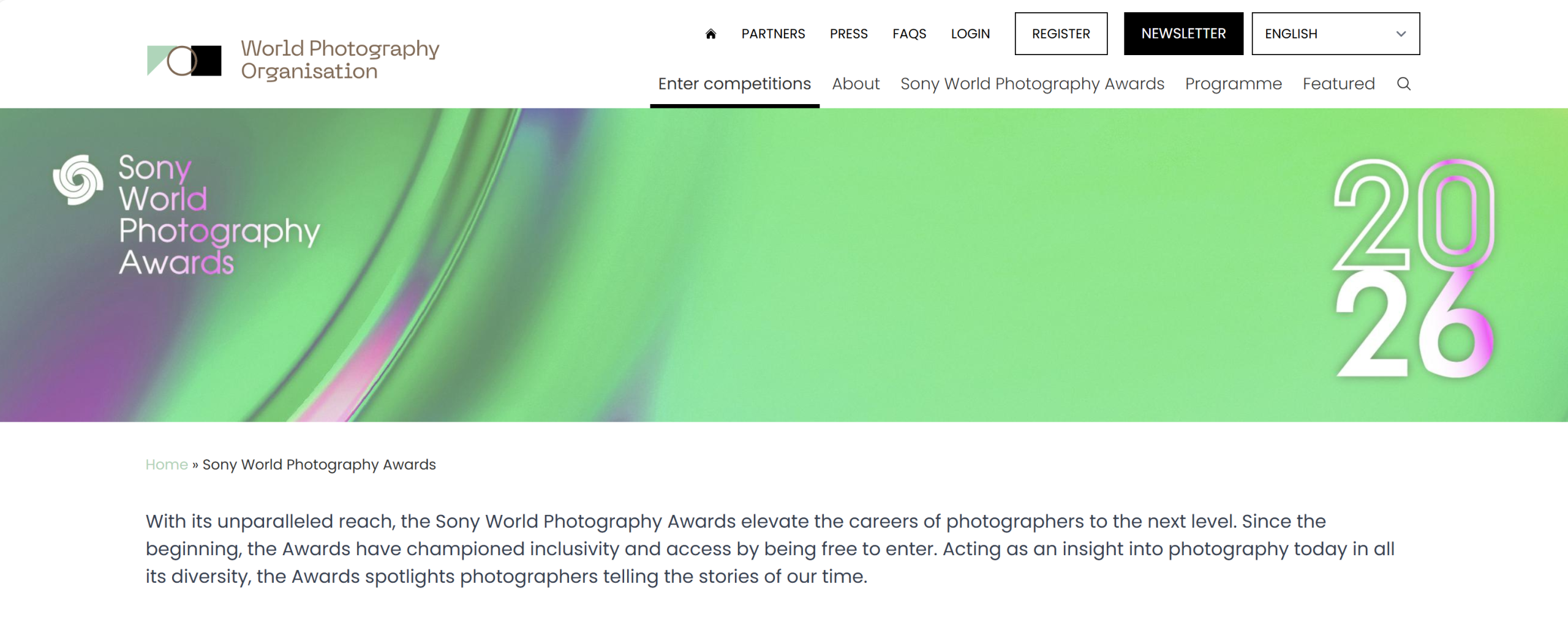 2026 Sony World Photography Awards