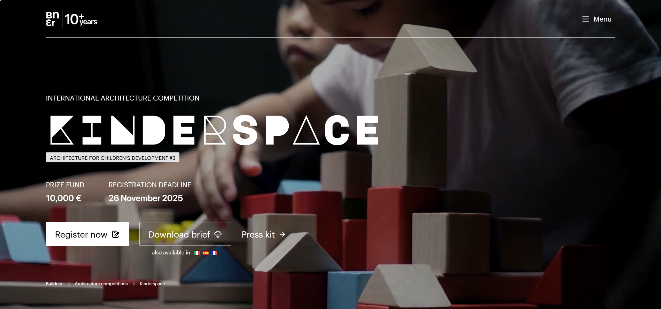 2025 Kinderspace International Architecture Competition