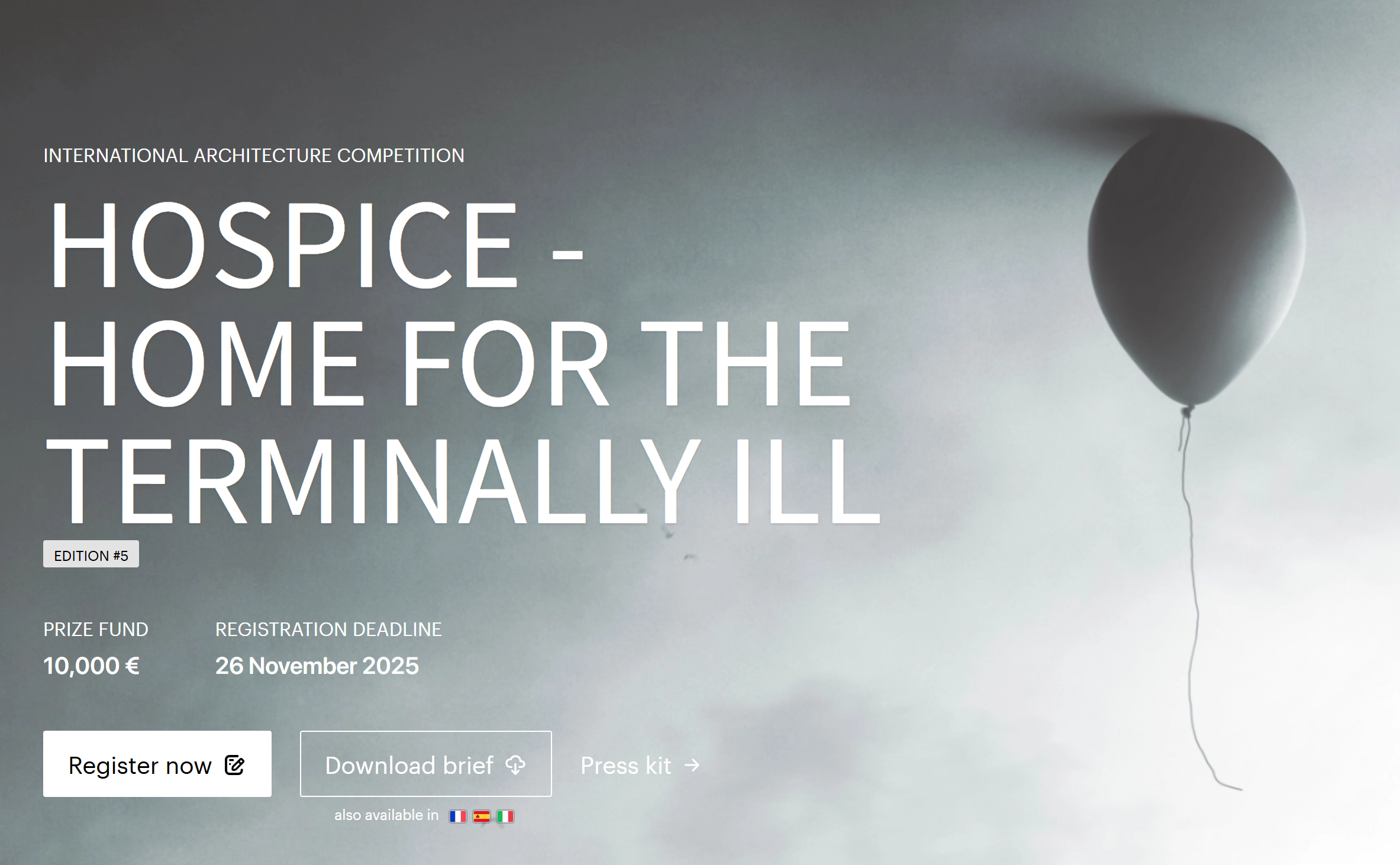 2025 Hospice - Home for the Terminally ill International Architecture Competition