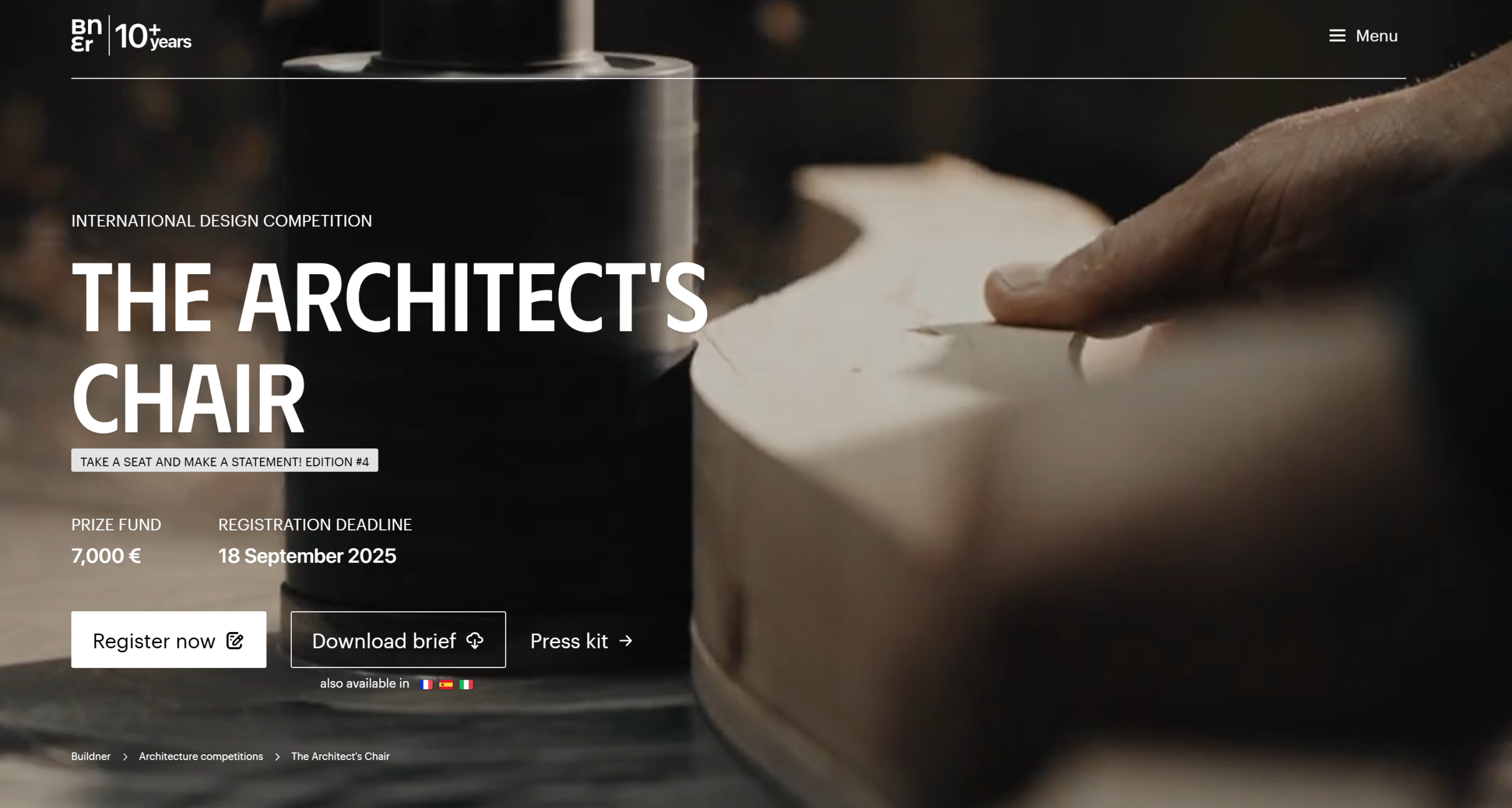 2025 The Architect's Chair  International Design Competition