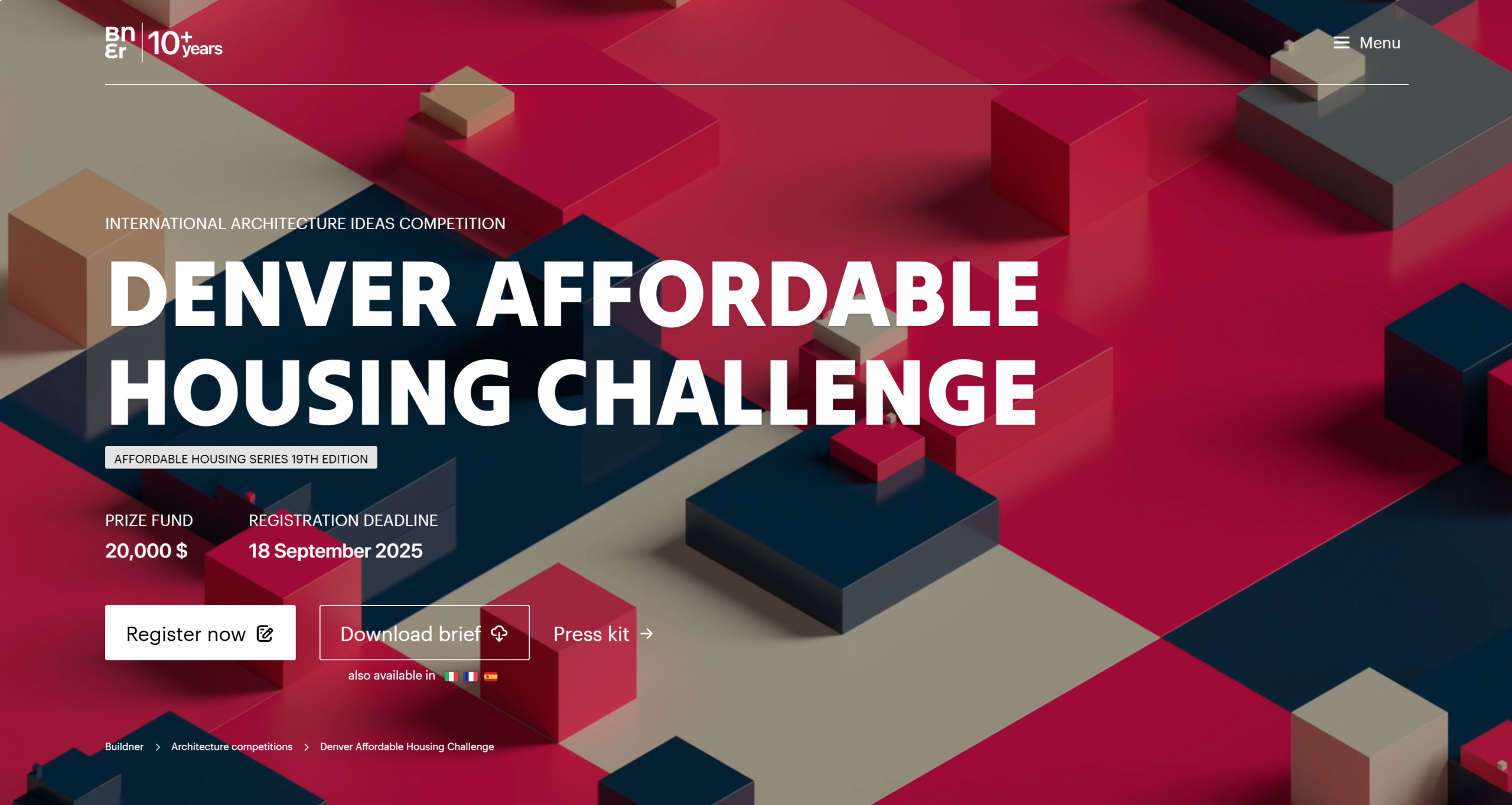 2025 Denver Affordable Housing Challenge International Architecture Ideas Competition
