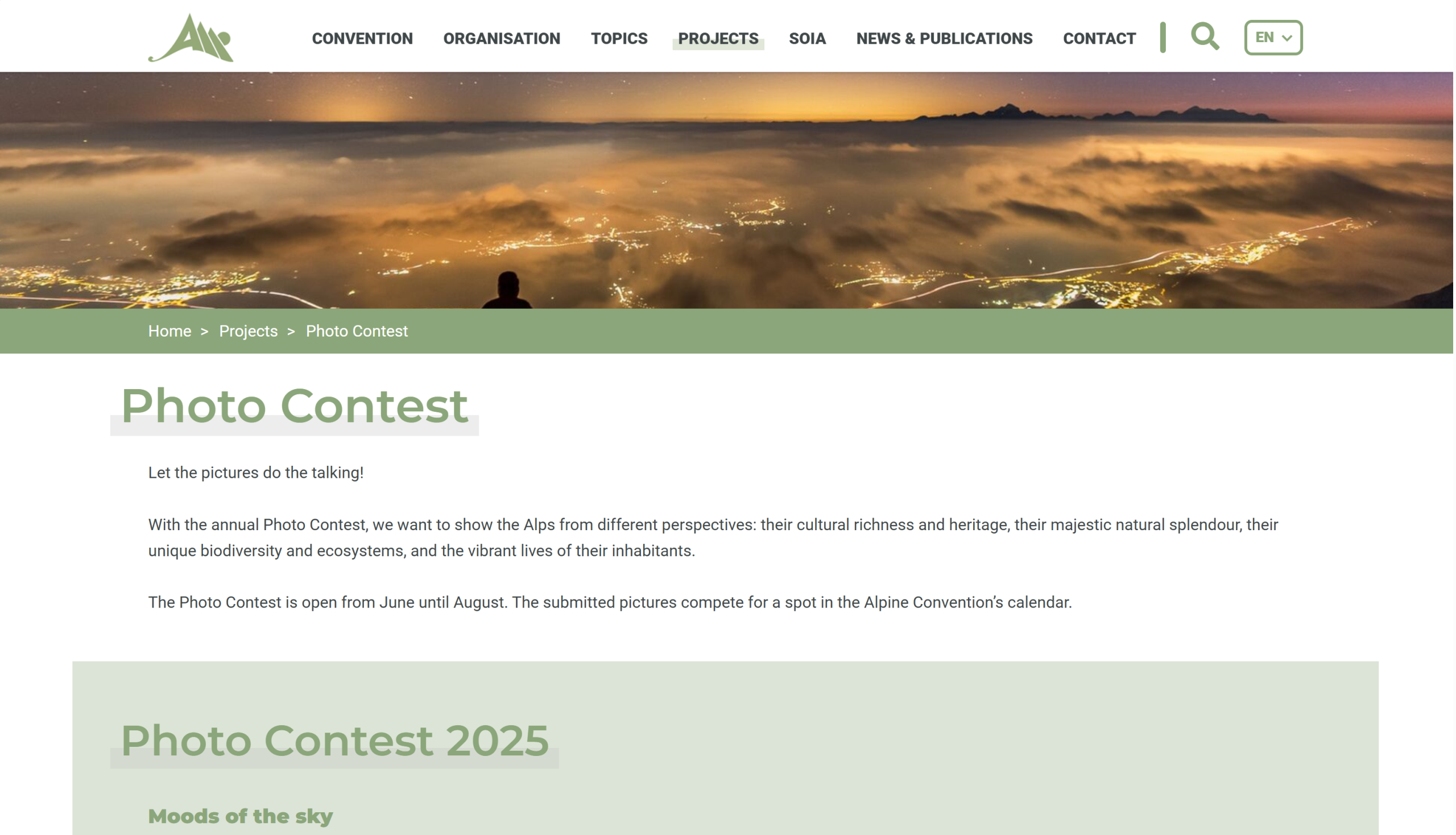 Moods of the sky – Alpine Convention Photo Contest 2025