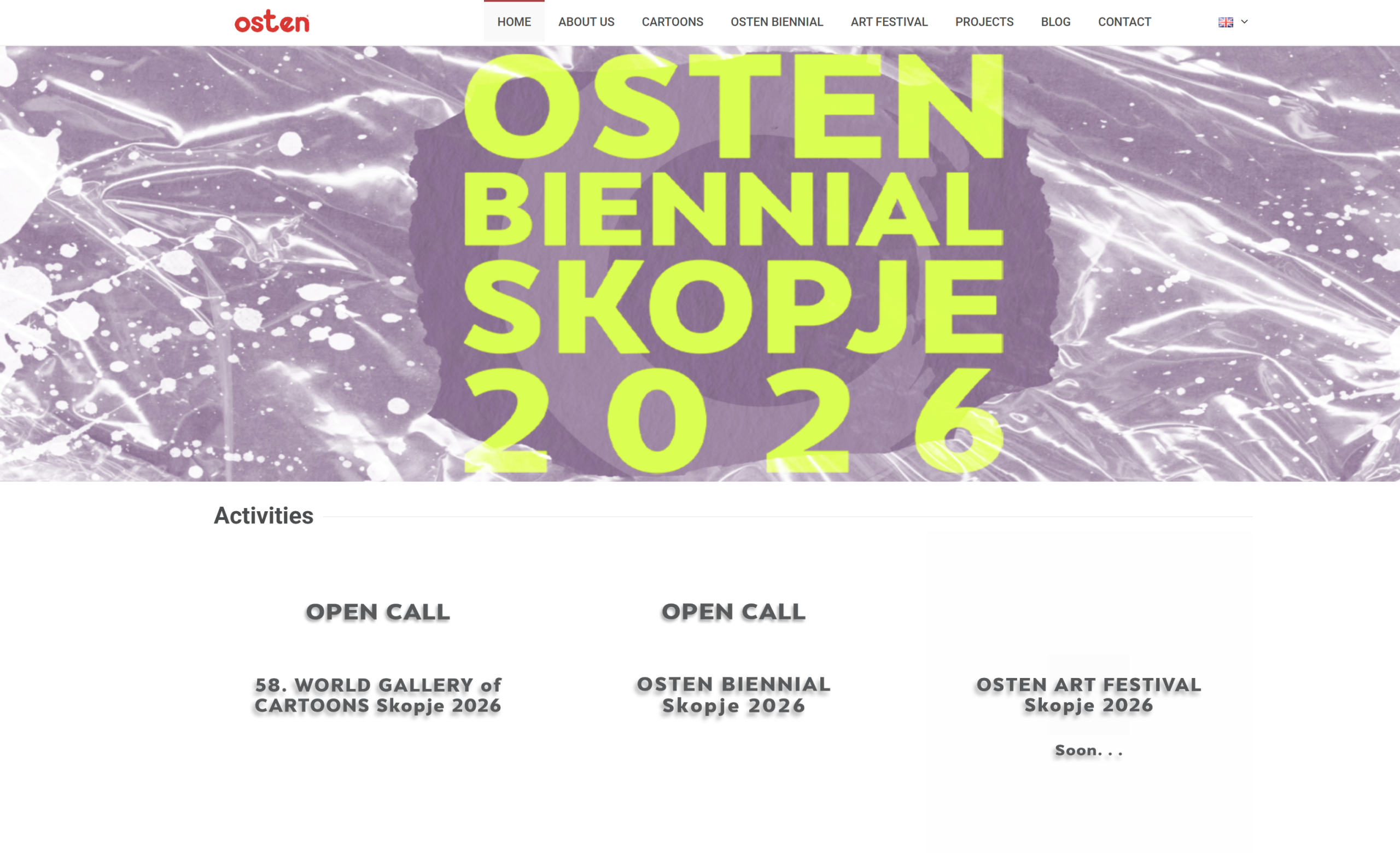 OSTEN BIENNIAL of CONTEMPORARY VISUAL ARTS Skopje 2026