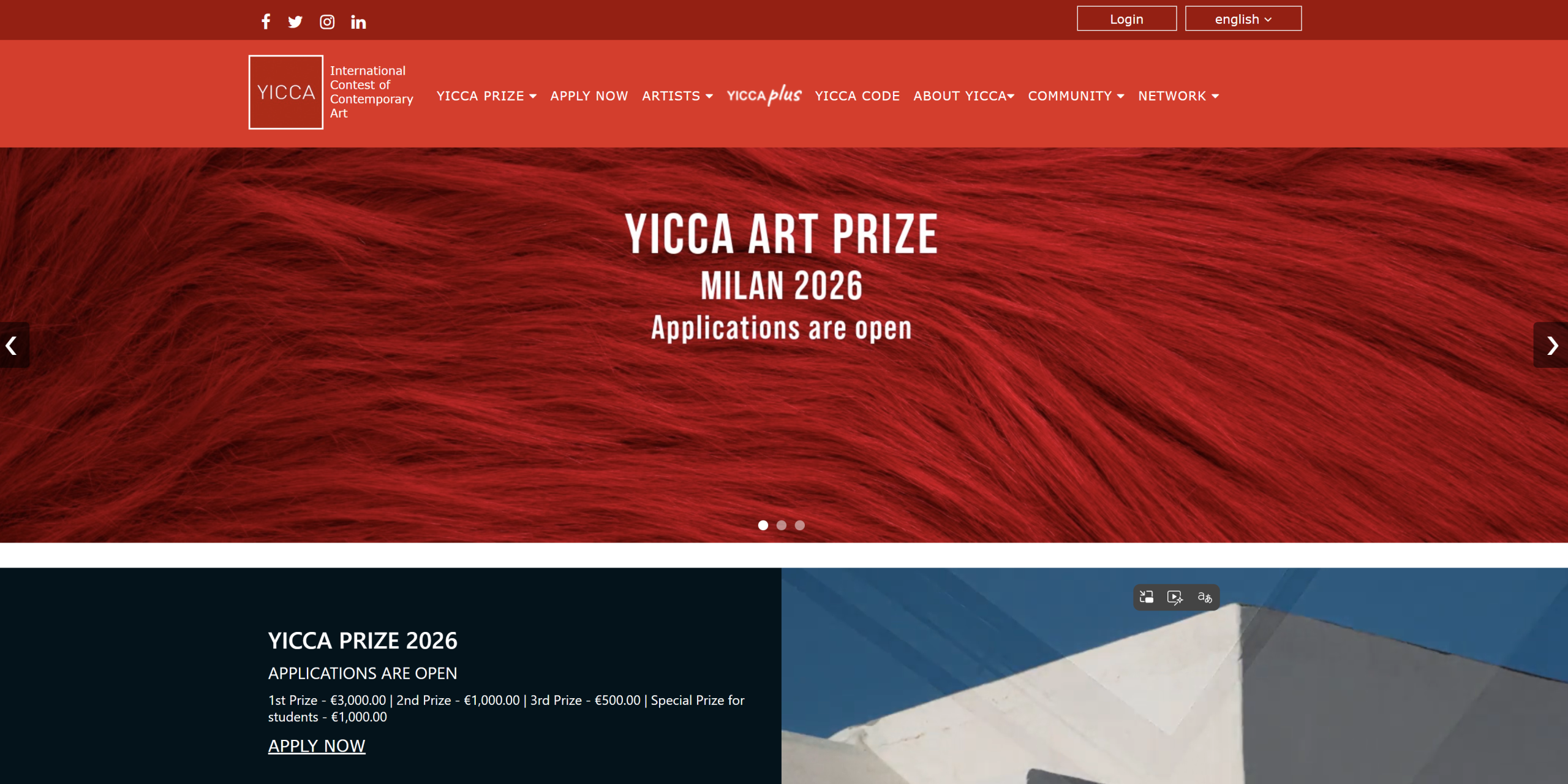 YICCA | International Contest of Contemporary Art 2026