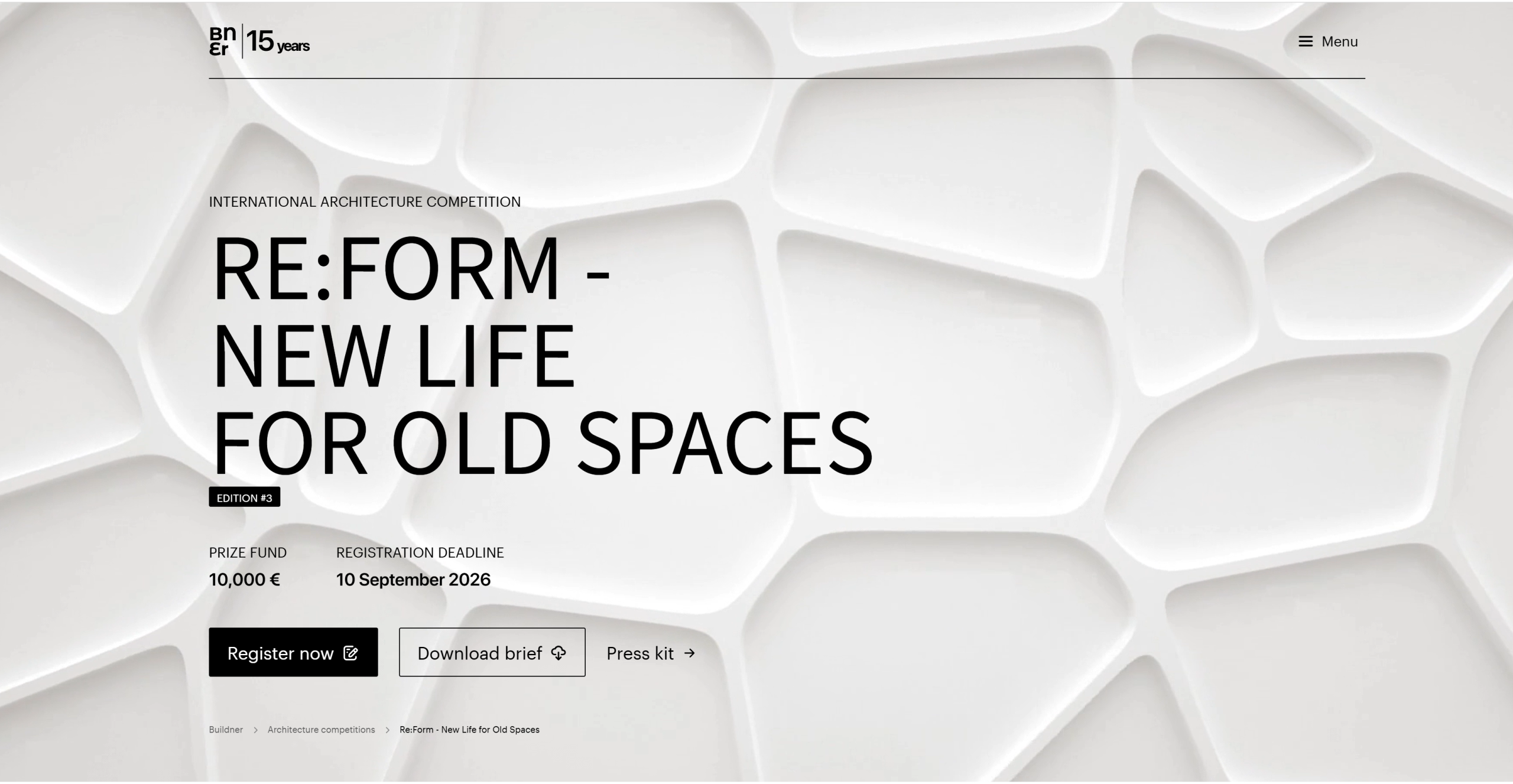 Re:Form - New Life for Old Spaces International Architecture Competition 2026