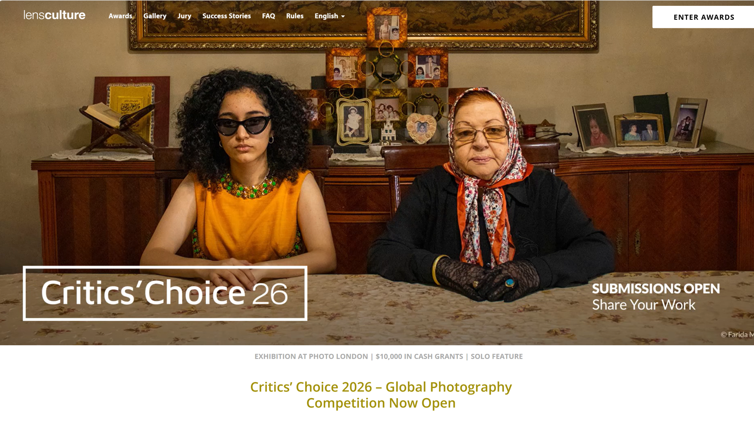 LensCulture Critics' Choice 2026 Photography Competition