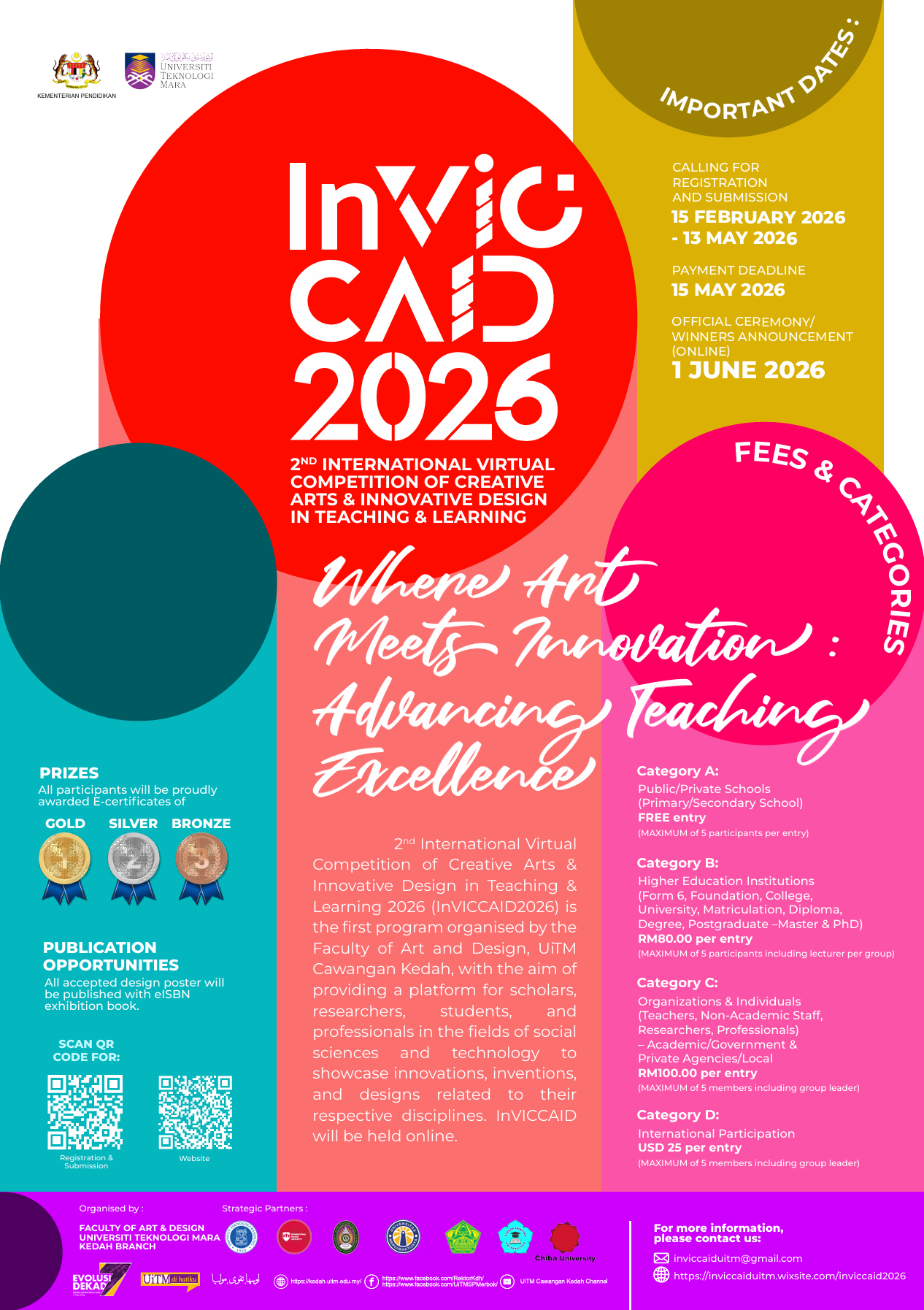 InViCCAID 2026 — The 2nd International Virtual Competition of Creative Arts & Innovative Design in Teaching & Learning
