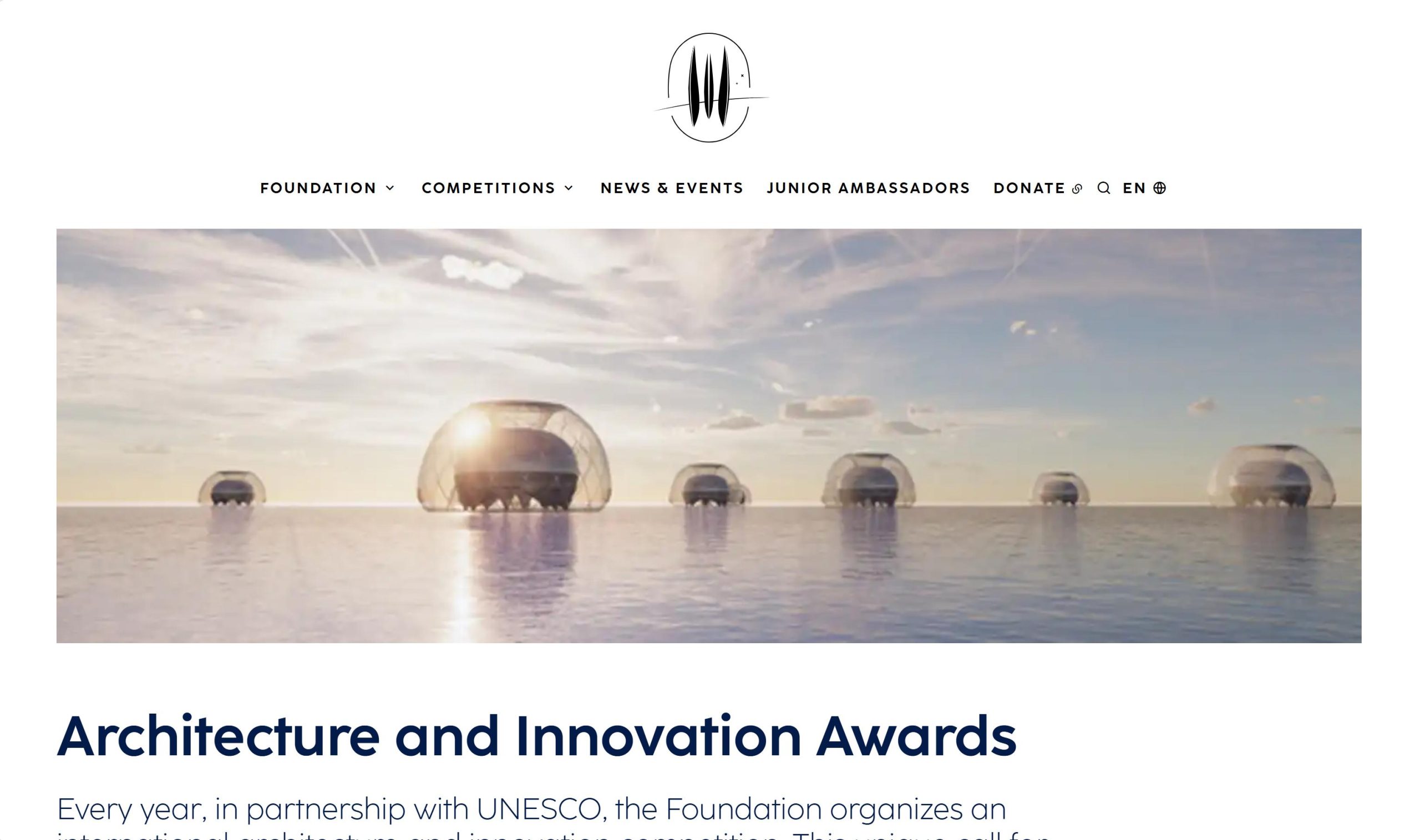 2026 Jacques Rougerie Foundation International Architecture and Innovation Competition