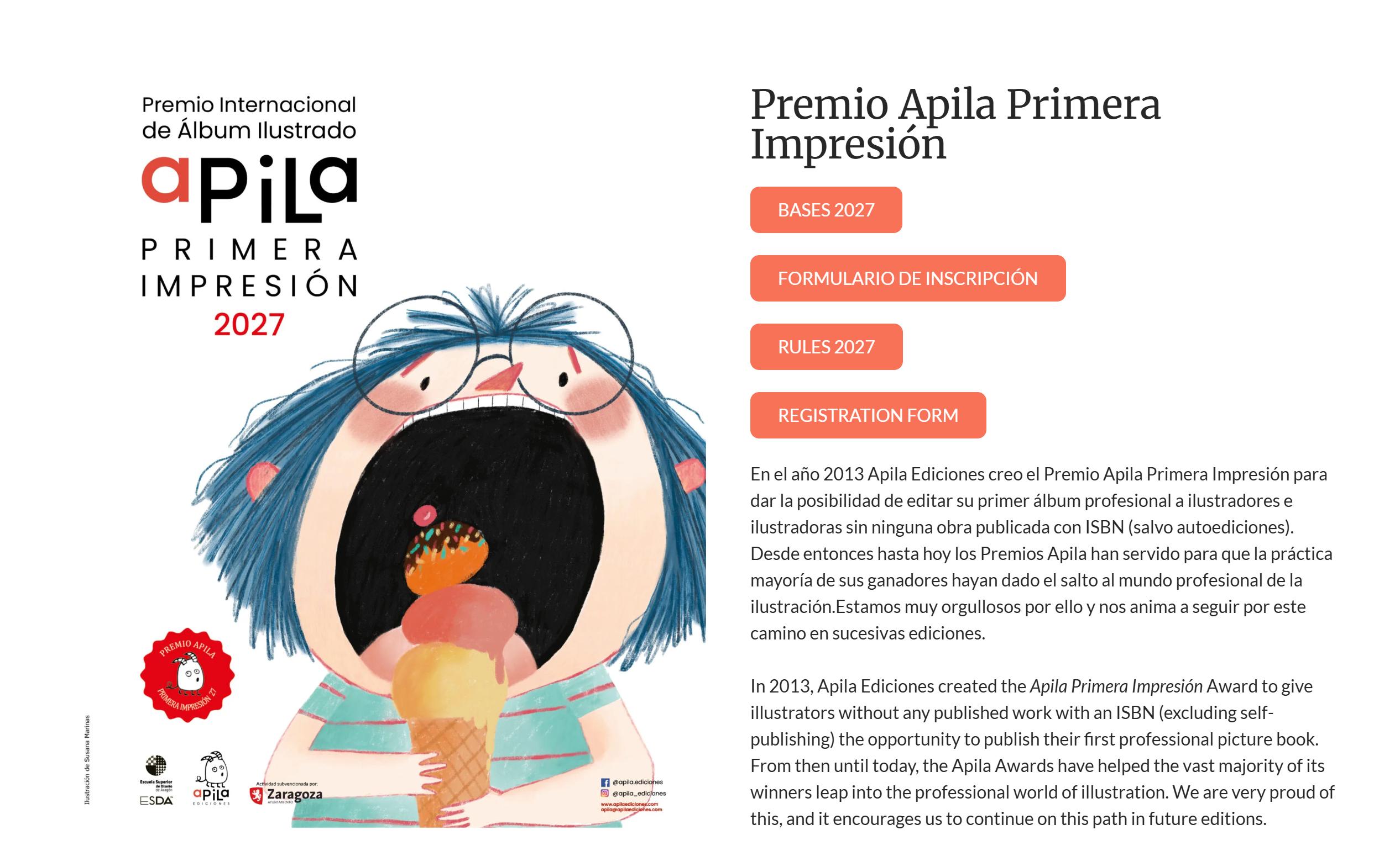 Apila's First Printing Award 2027