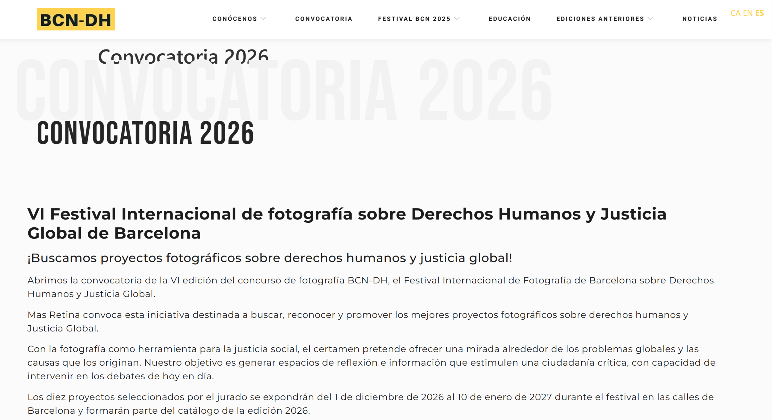 6th Barcelona Human Rights International Photo Festival