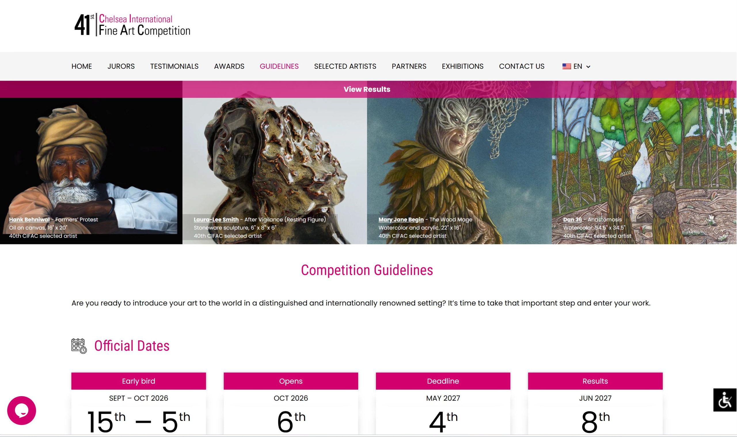 41st Chelsea International Fine Art Competition (CIFAC) 2027