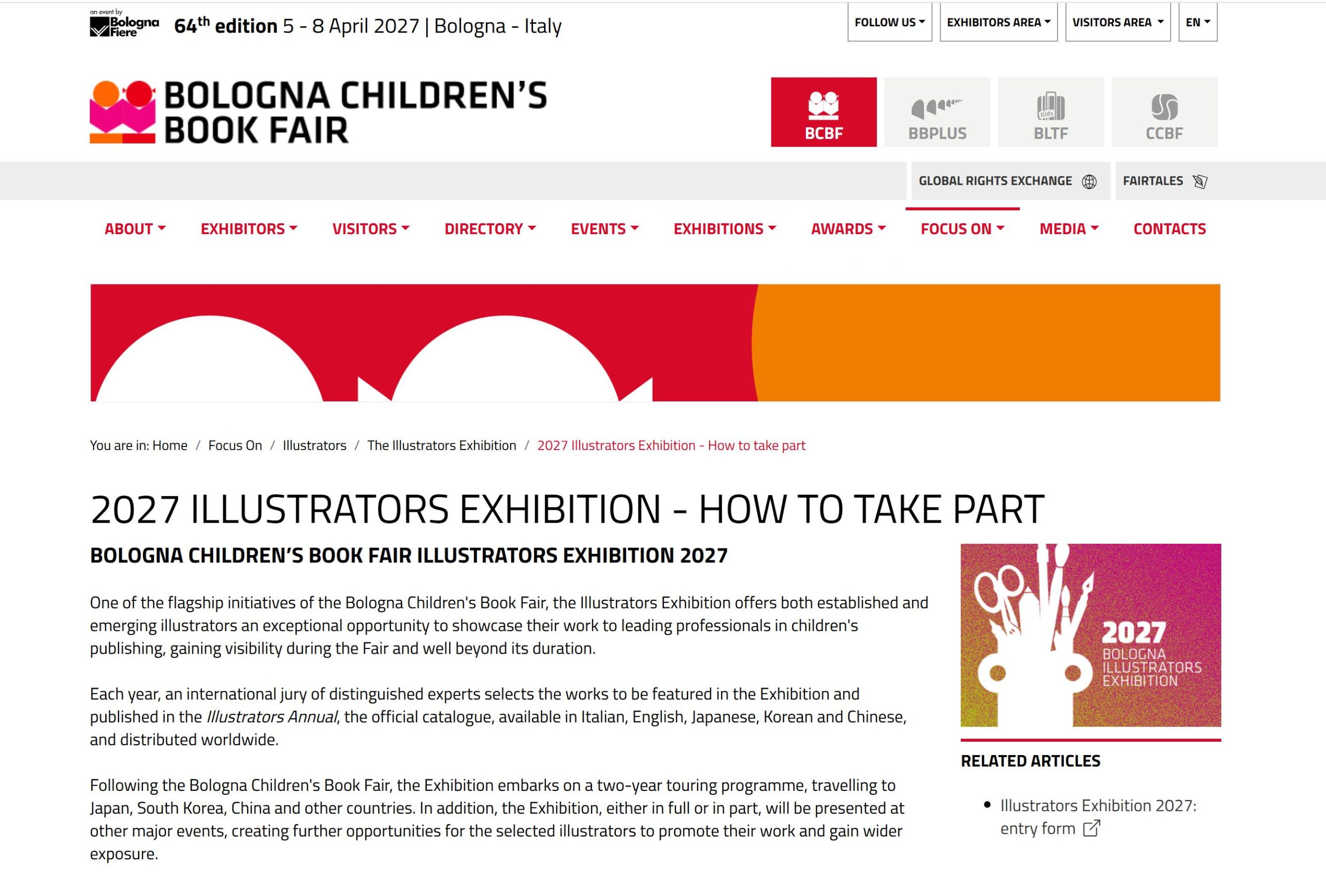 Bologna Children's Book Fair Illustrators Exhibition 2027