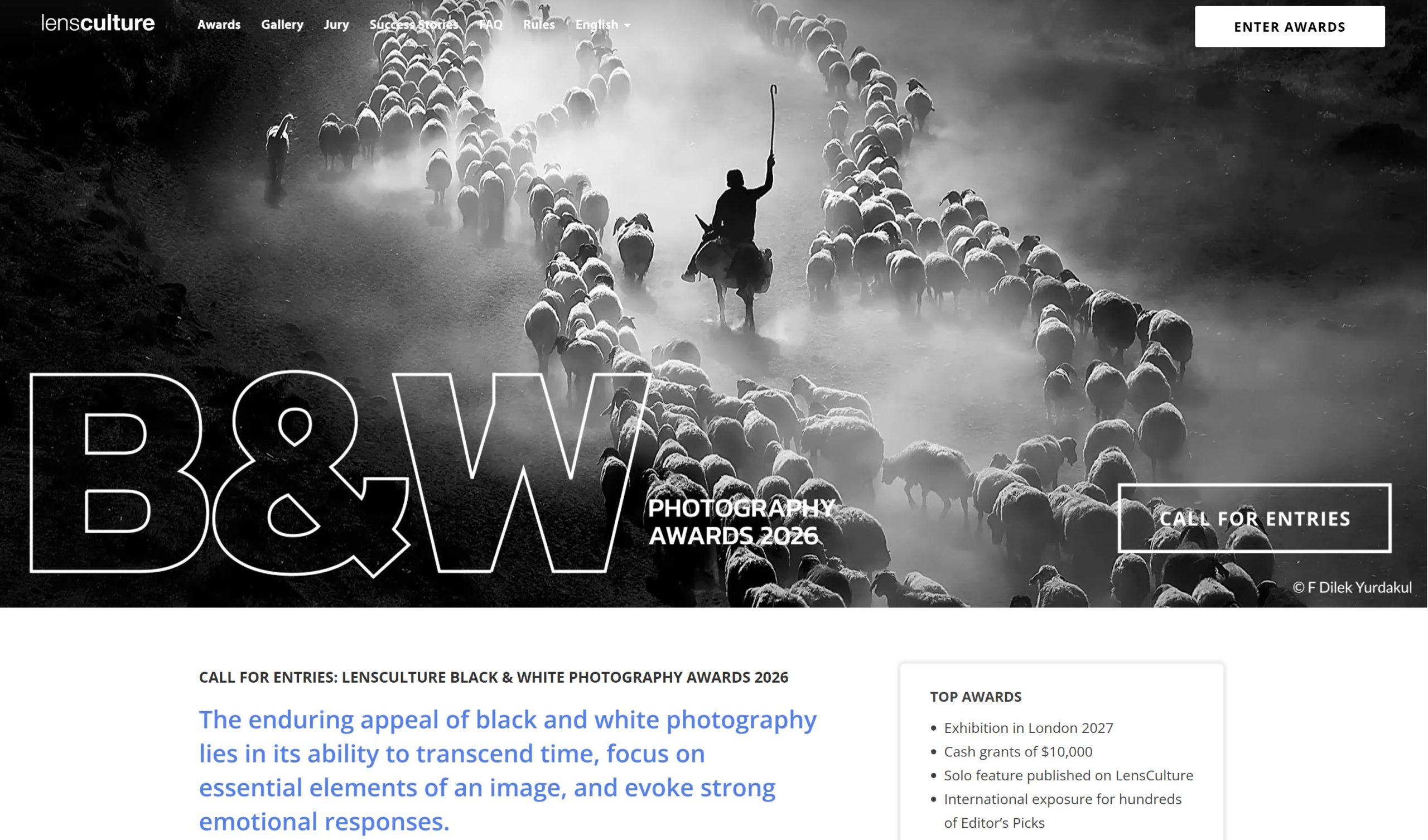 LensCulture Black & White Photography Awards 2026