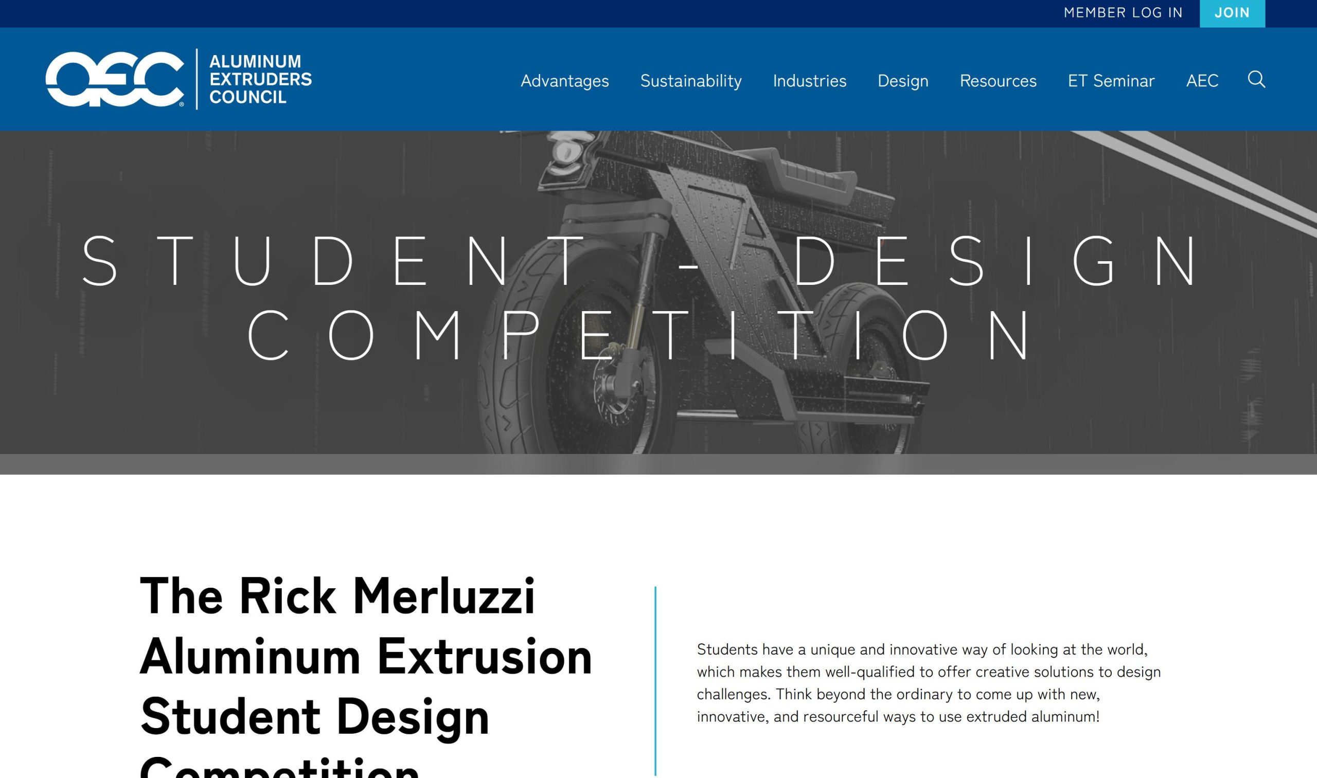 2027 Rick Merluzzi Aluminum Extrusion Student Design Competition